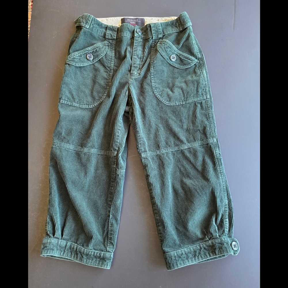 Weekend MaxMara Vintage Corduroy Crop Pants Jodhpurs Knickers Size 2